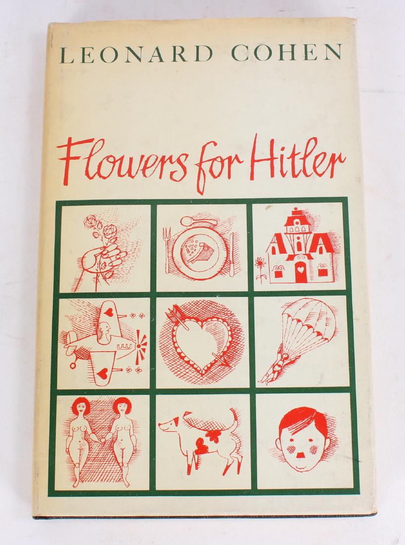 Leonard Cohen Flowers for Hitler: Leonard Cohen Flowers for Hitler McClelland and Stewart 1964 1st ed in DJ is yellowed w shelf wear. Boards are clean with a little bumping.