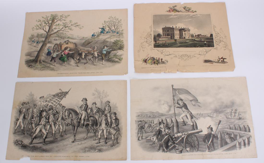 4 Late 18th C American Revolution Etchings (1 of 5)