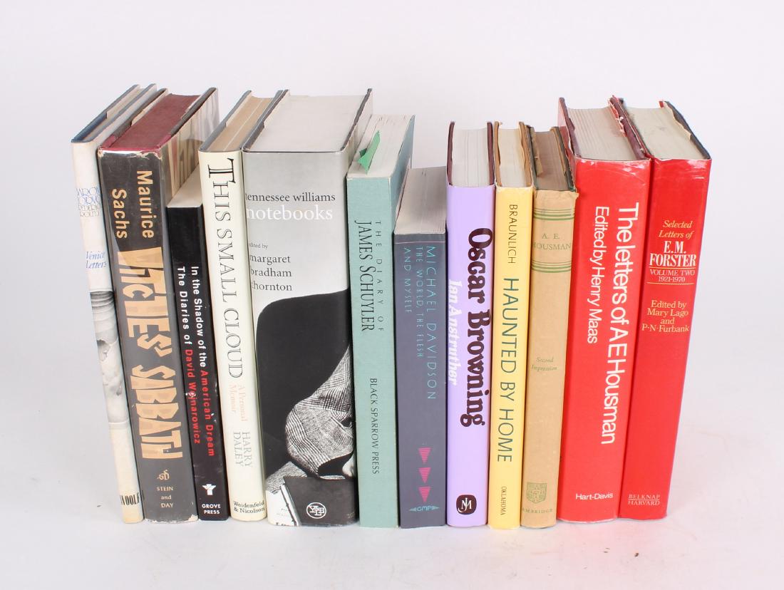 12 Books of Gay Interest: A fine collection of a dozen letters & biographies of gay men of letters and the arts: AE Housman, Baron Corvo, James Schuyler, EM Forster, David Wojnarowicz, Tennessee Williams