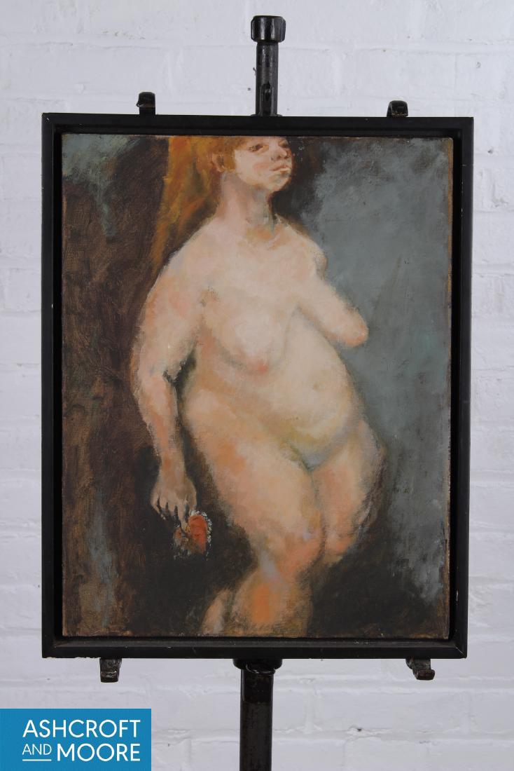 Jack Levine (American, 1915-2010) Corpulent Nude: Jack Levine (American, 1915-2010) Corpulent Nude. Oil on canvas. Signed J. Levine. Size: 19.5 x 15.5 frame, 18" x 14" sight.