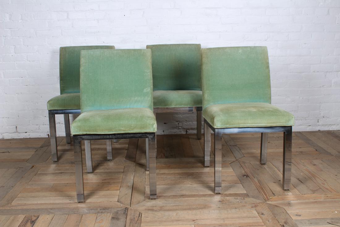 Set of 4 mid century modern chrome dining chairs Nov 01, 2017