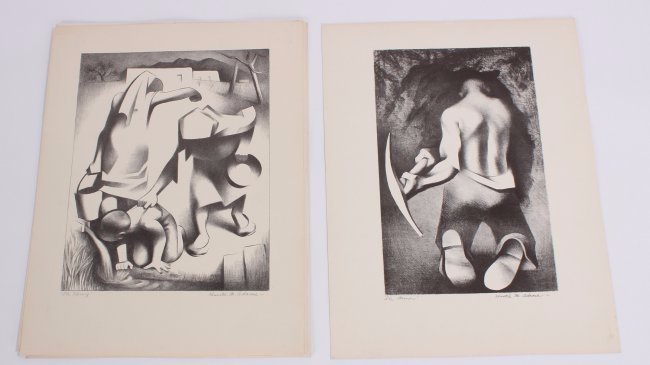 5 Kenneth M Adams Lithographs from a Portfolio: 5 Kenneth M Adams Lithographs from a Portfolio. University of New Mexico Press. Size: 16" x 12" sheet.