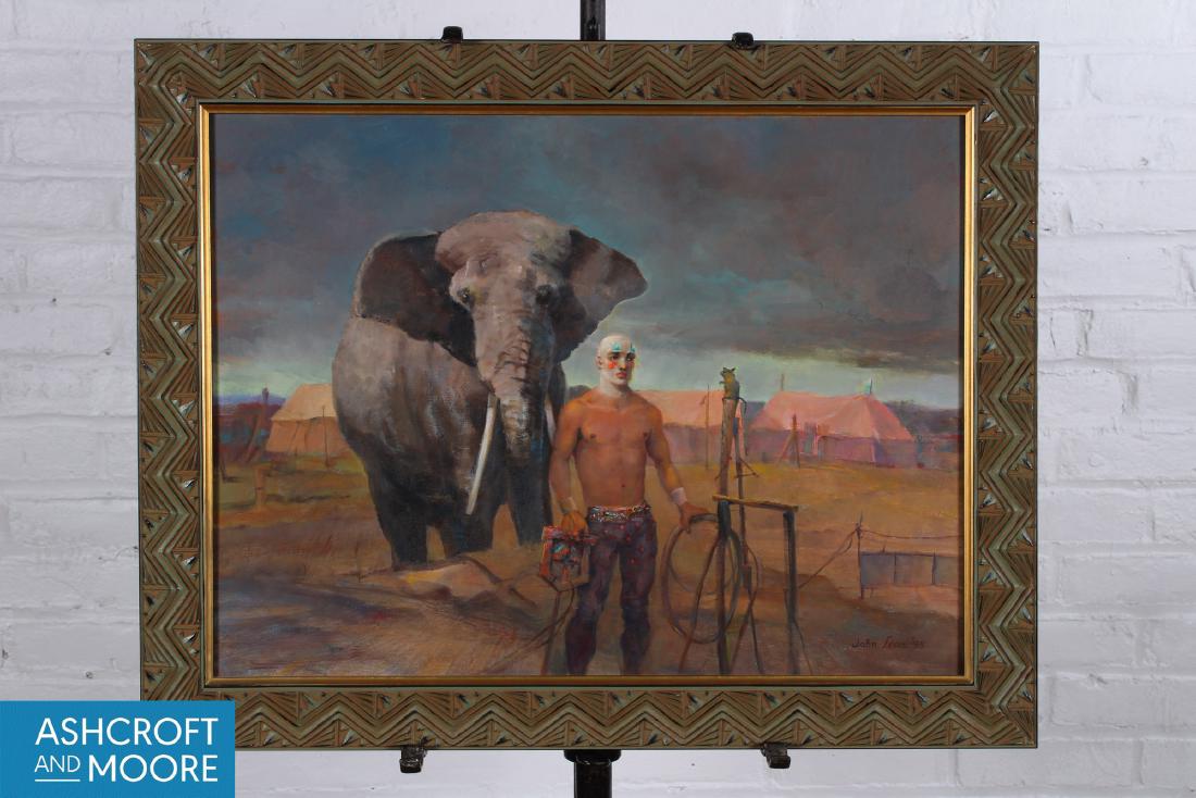 John B. Lear Jr. (Pennsylvania, 20th C) Painting: John B. Lear Jr. (Pennsylvania, 20th C) Painting. Fantasy Scene.