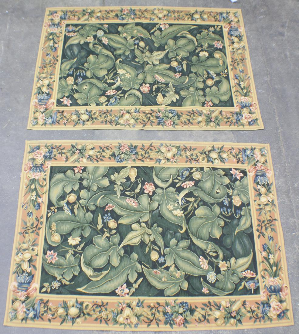 Pair Old Stock Aubusson Style Tapestries 5' x 6'10": Pair Old Stock Aubusson Style Tapestries 5' x 6'10" List price over $1500 each. Origin: China.