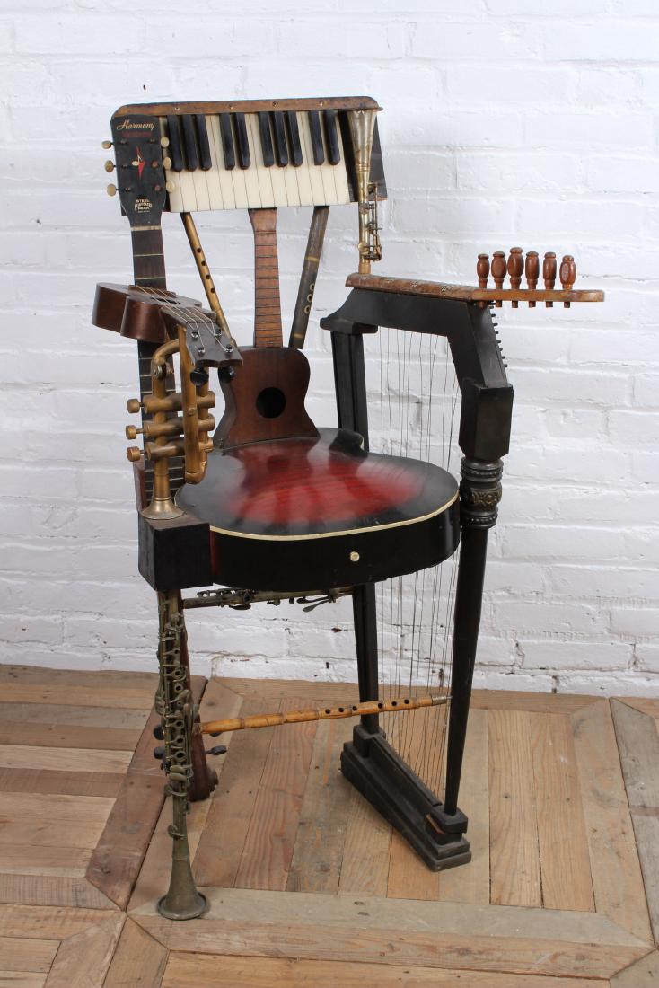 Musical Instrument Folk Art Whimsy Chair (1 of 6)