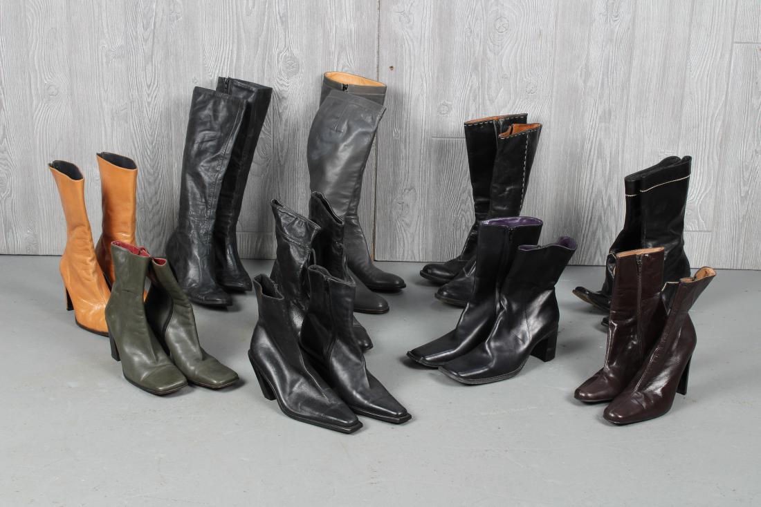 Ten Pairs of Vintage Leather Fashion Boots Labels (1 of 6)
