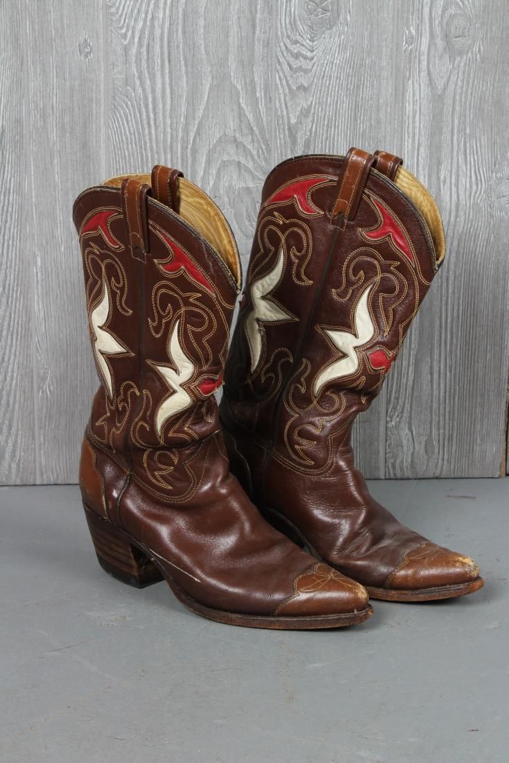 Vintage Texas Labeled Leather Cowboy Boots (1 of 4)