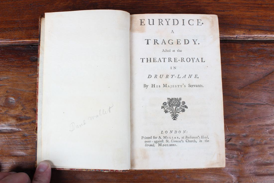 2 Dramas Bound Together: Drama: Bound together with a pen name dated 1740 are two 1731 dramas both performed with several weeks of each other on the same subject matter - David Mallet's Eurydice was at the Theatre-Royal in Dr