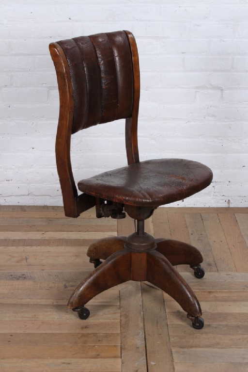 Vintage Leather Desk Chair - Vintage Leather Desk Chair