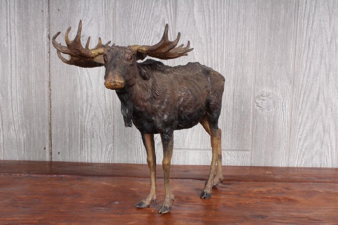 Large Austrian Bronze Moose: Large Austrian Bronze Moose. Size: 11" x 6"x 10.5"