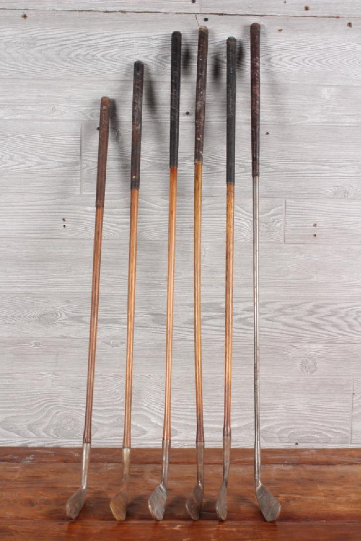6 Classic Golf Irons: 6 Classic Golf Irons. Size Largest: 40.5" H x 3.5" W x 0.5" D