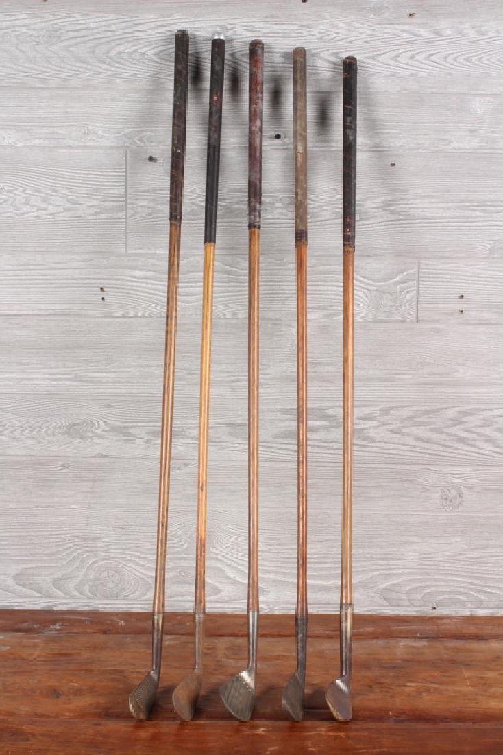 5 Classic Golf Irons: 5 Classic Golf Irons. Size Largest: 39.5" H x 3.5" W x 0.5" D