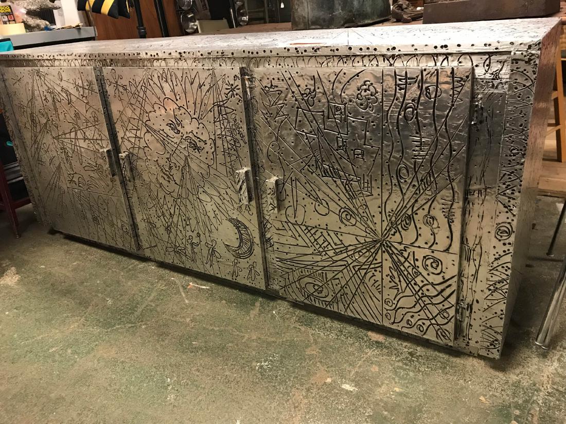 Marvin Arenson Embossed Aluminum Clad Sideboard (1 of 2)