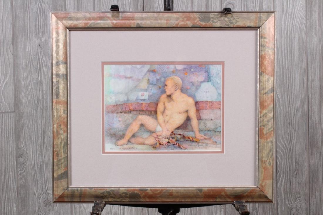 John B Lear (20th C, Pennsylvania) Watercolor 1997: John B Lear (20th C, Pennsylvania) Watercolor 1997. Framed under glass. Size: 12.5" x 15" Sight; 15.75" x 18.25" Frame