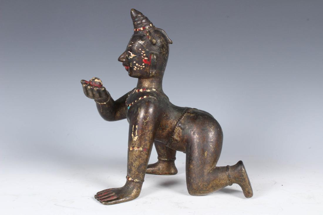 Antique Bronze Indian Baby Krishna (1 of 5)
