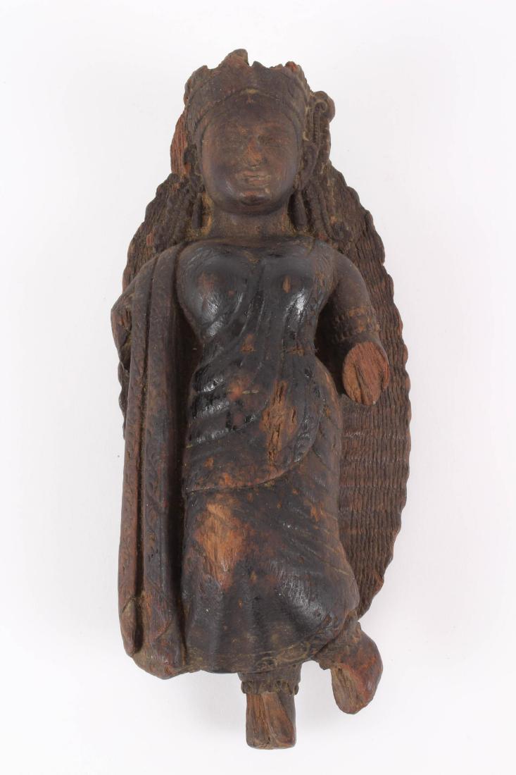 Antique Wood Nepalese Temple Statue (1 of 4)