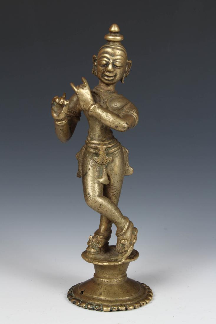 Antique Bronze Indian Krishna Statue (1 of 4)