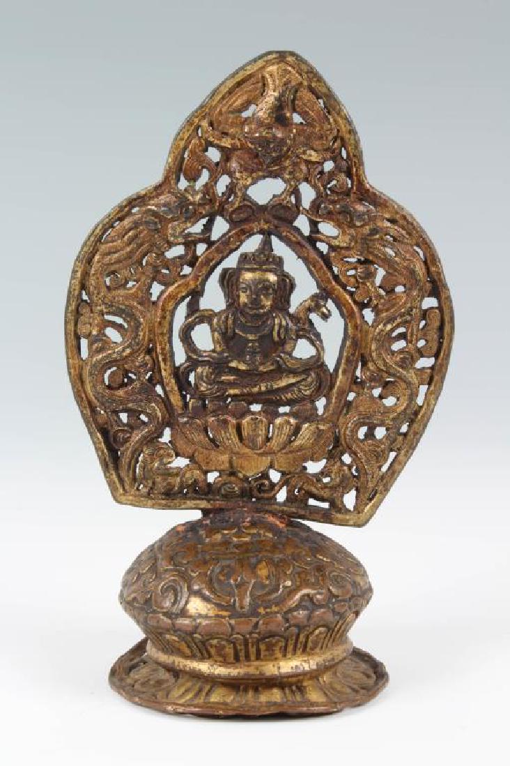 Antique RepoussÃ© Nepalese Buddhistic Votive (1 of 5)