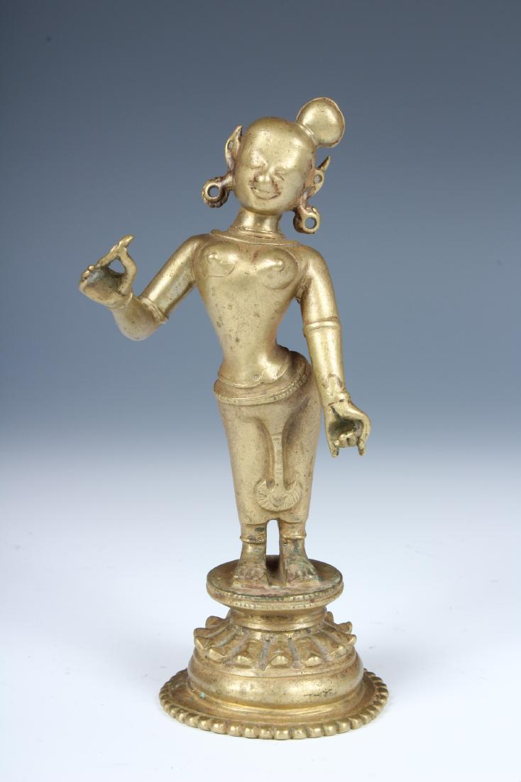 Antique Bronze Indian Radha Statue (1 of 4)