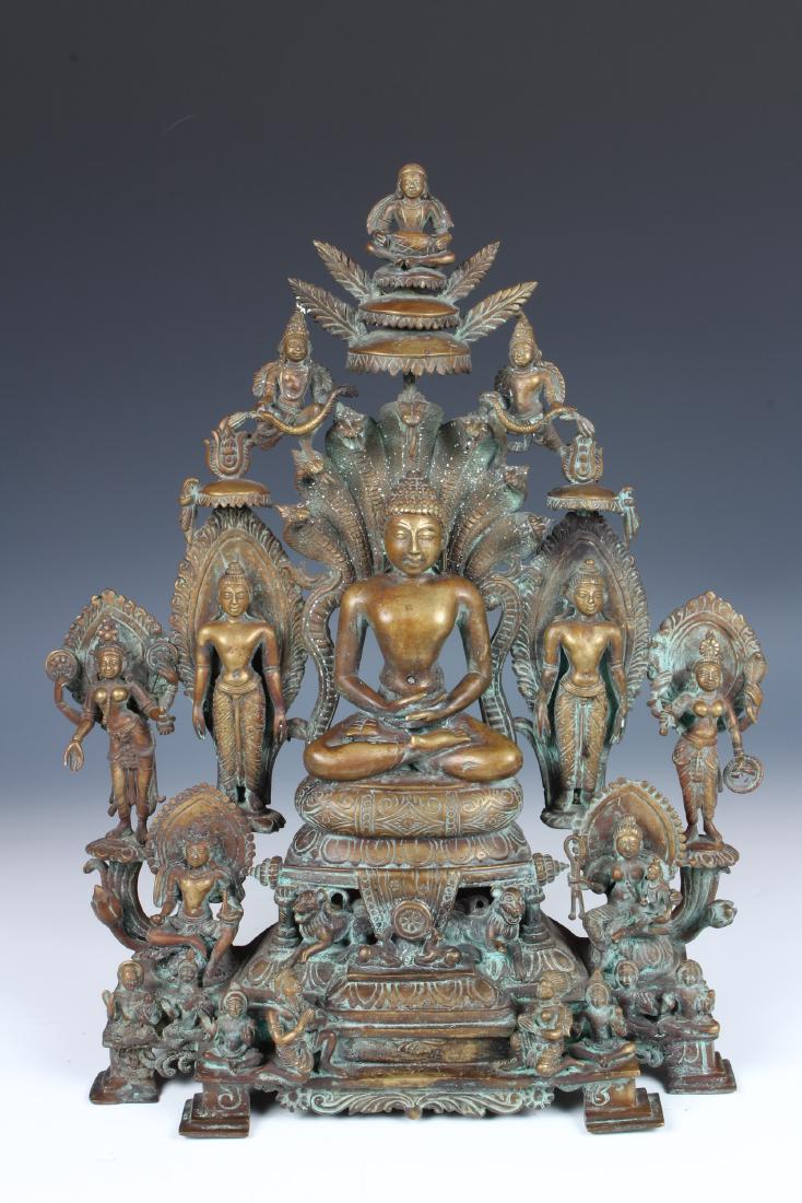 Large Contemporary Indian Bronze Buddha (1 of 4)