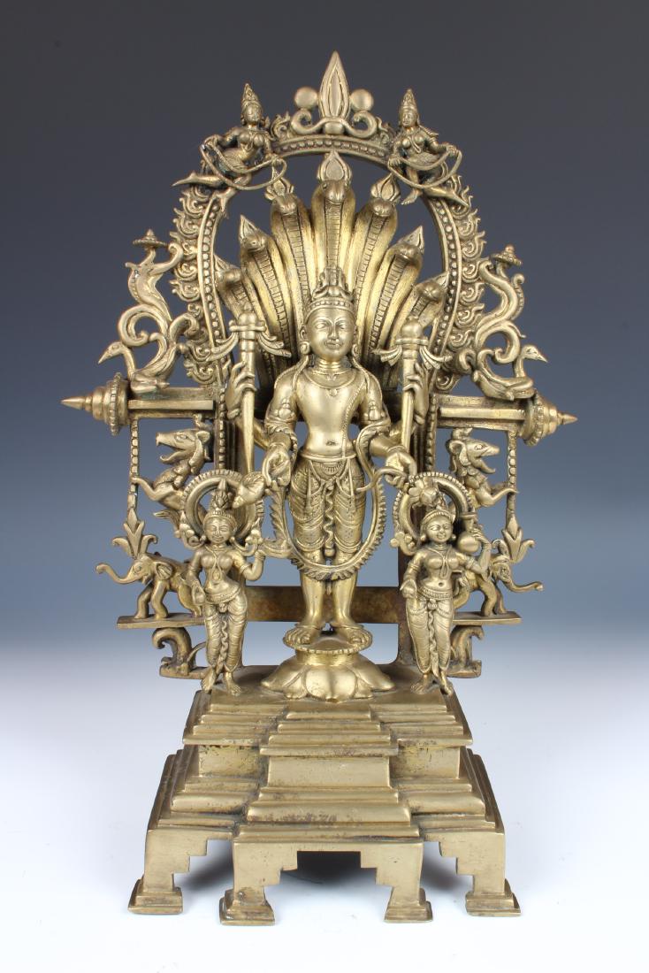 Large Contemporary Indian Bronze Vishnu (1 of 4)