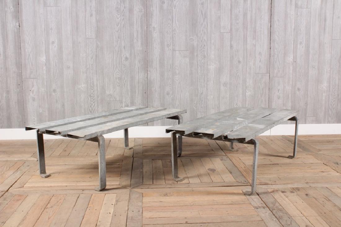 2 Mid Century Modern Industrial Benches (1 of 5)