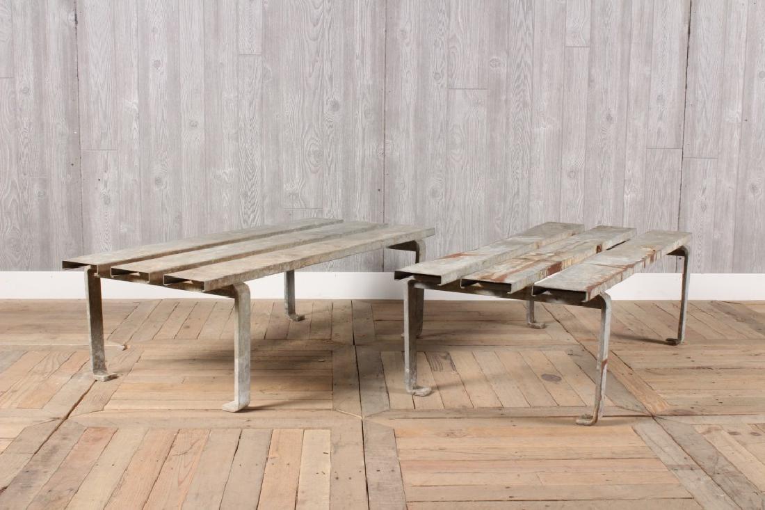 2 Mid Century Modern Industrial Benches (1 of 5)