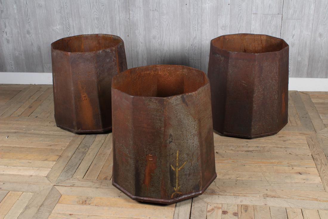 3 Decagonal Steel Industrial Bins (1 of 7)