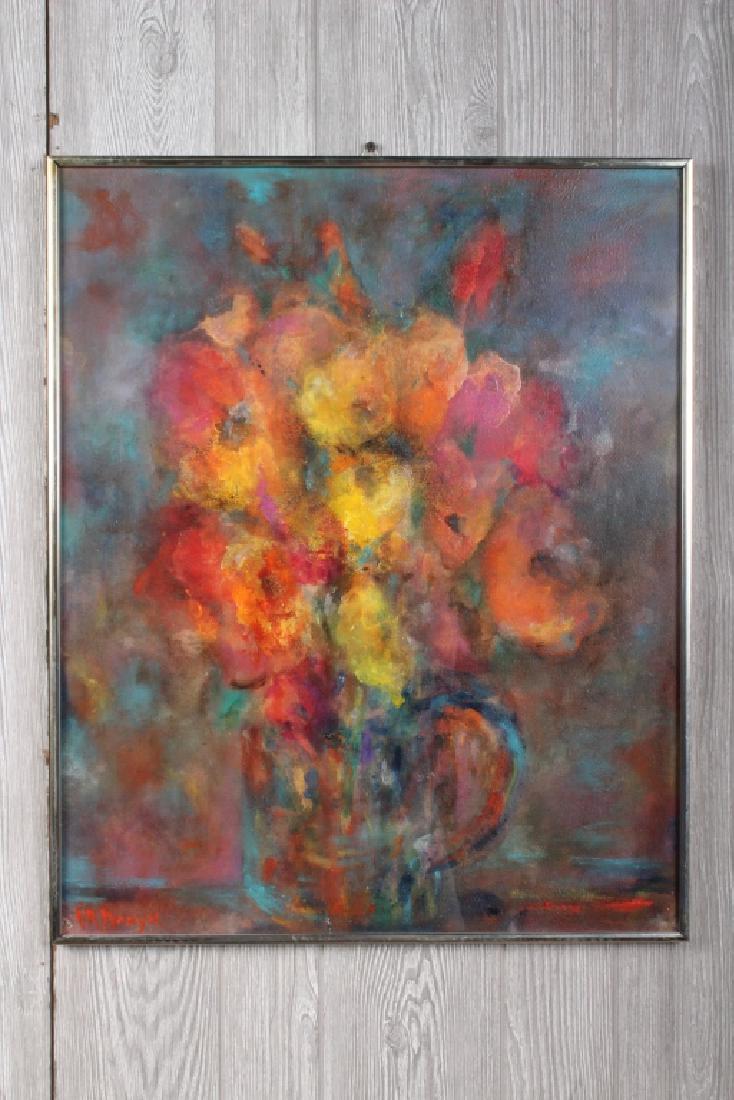 Mid Century Floral Still Life Signed I.R. Hosyk (1 of 3)