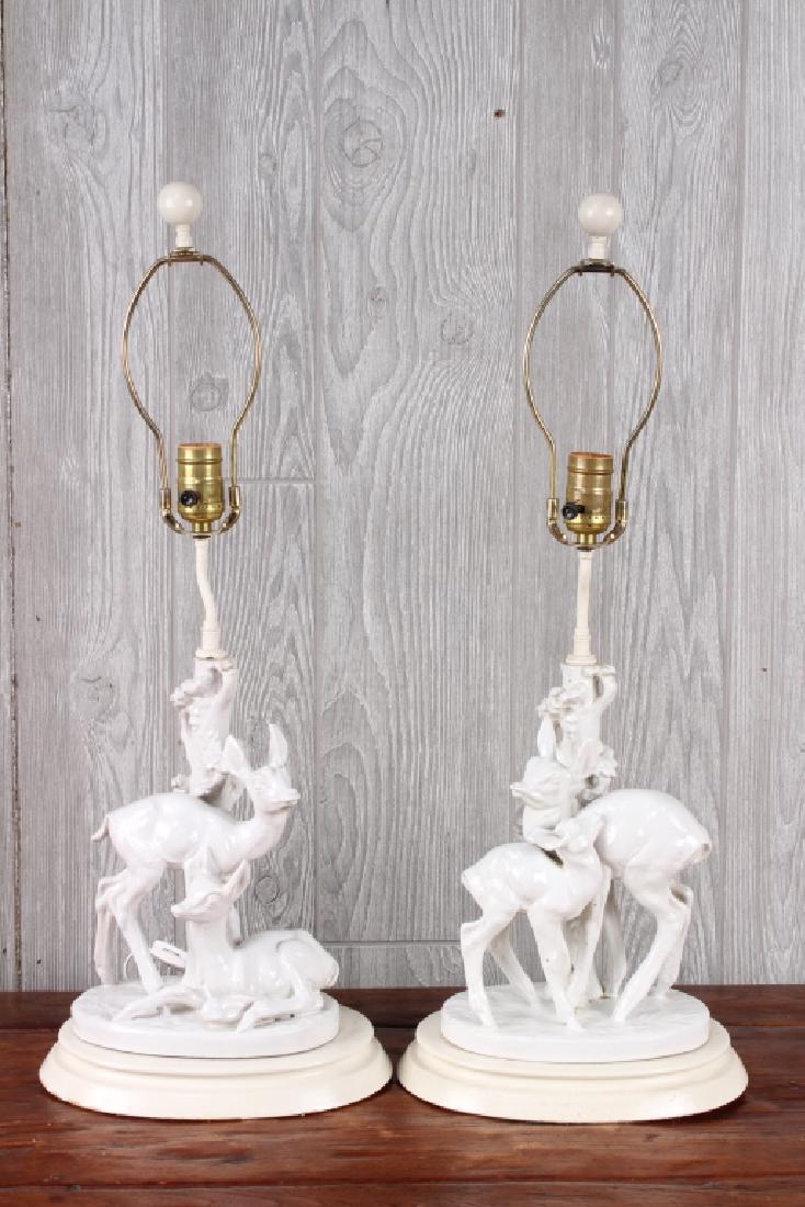 Pair Mario Bandini Deer Lamps (1 of 6)
