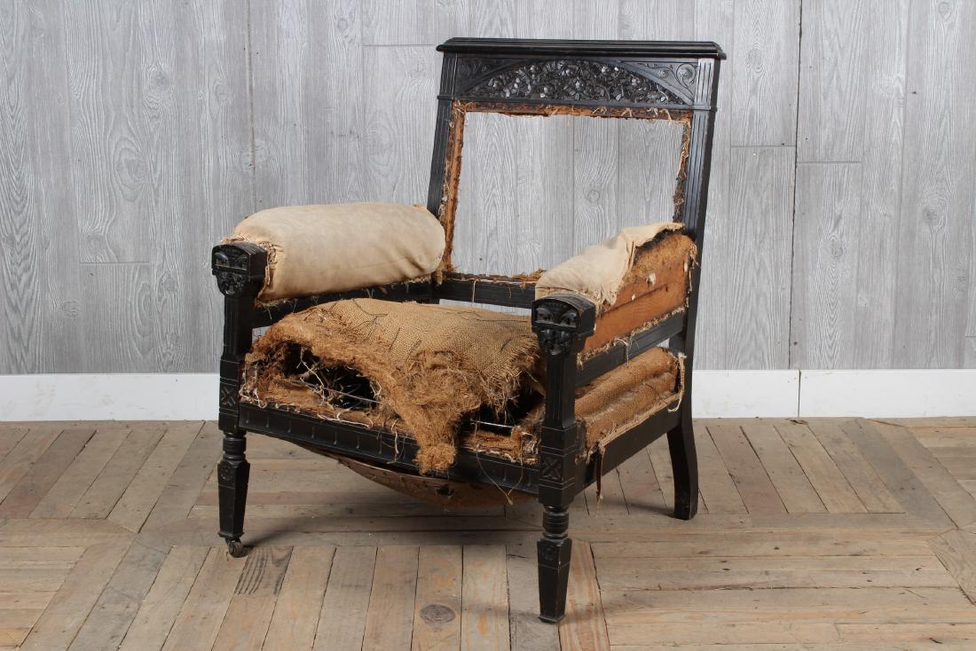 Herter Carved Armchair: Herter Carved Armchair. Size: 35" x 30" x 25"