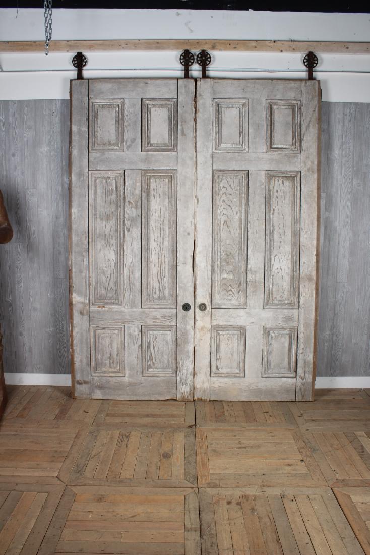 Large 19th C Paneled Pocket Doors (1 of 5)