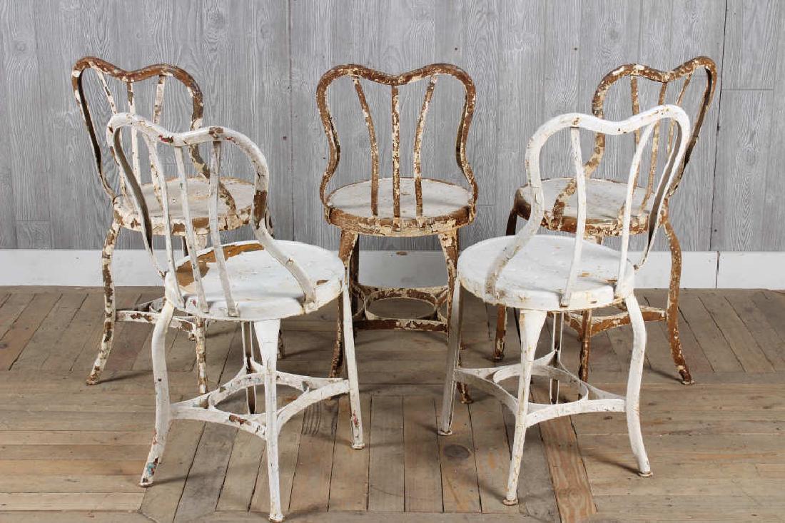 5 Painted Steel Garden Cafe Chairs (1 of 4)