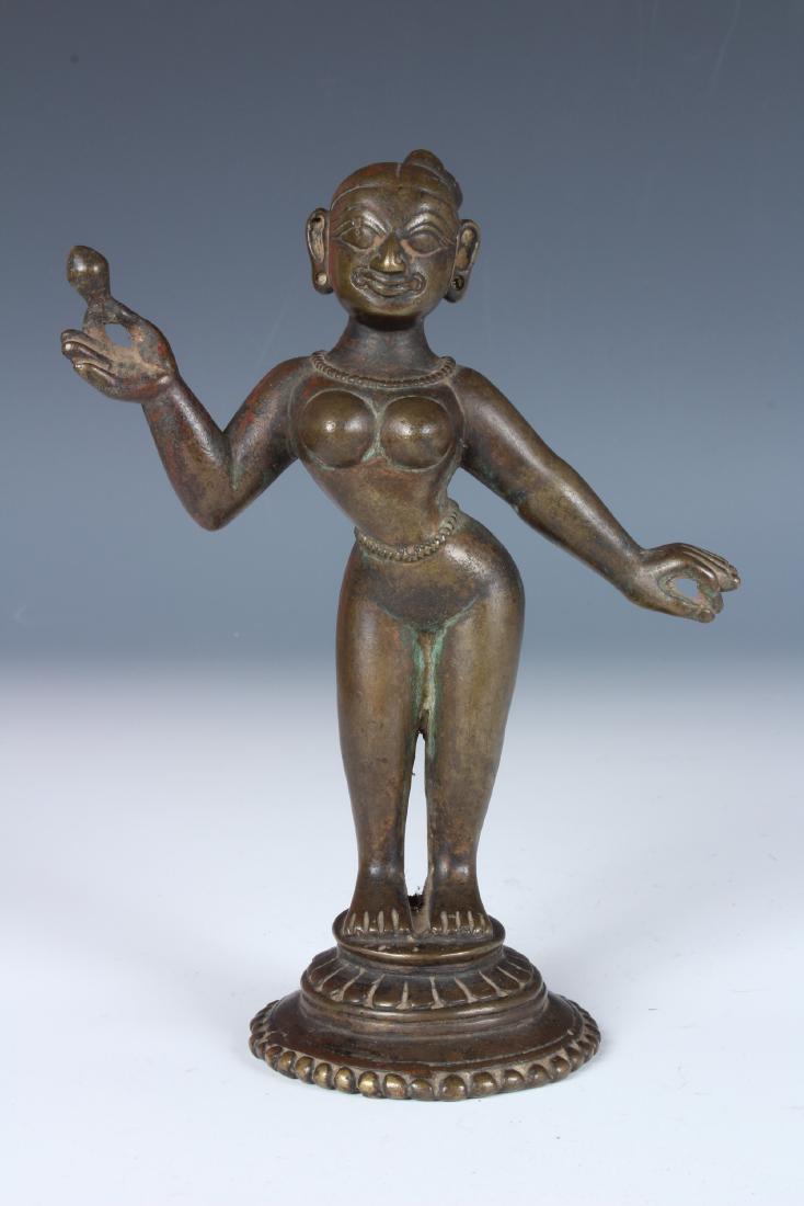 Antique Bronze Indian Radha Statue (1 of 4)