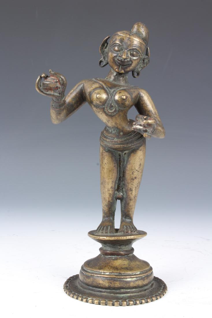 Antique Bronze Indian Radha Statue (1 of 5)