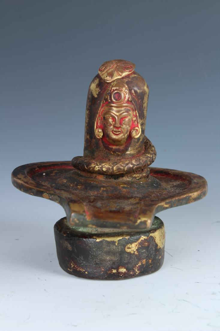 Antique Bronze Indian Lingam (1 of 4)