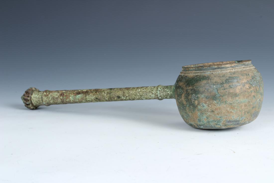 Antique Bronze Tibetan Monastery Water Spoon (1 of 3)