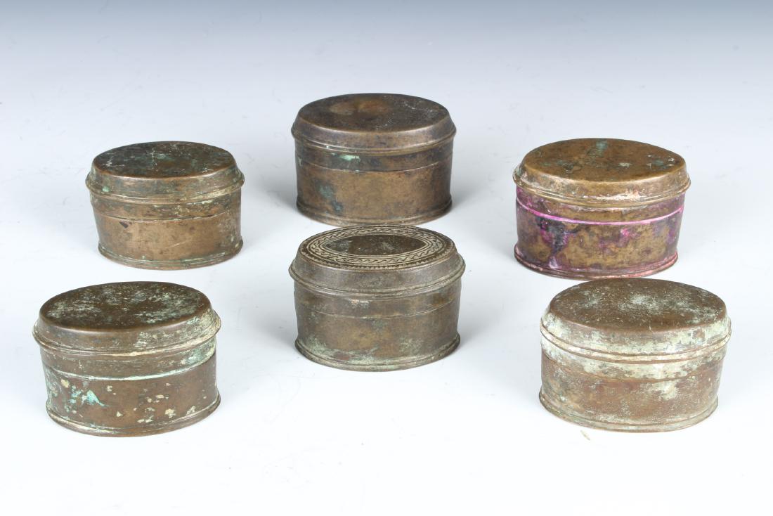 6 Antique Bronze Burmese Lime Holders: 6 Antique Bronze Burmese Lime Holders. Size: Tallest: 2" Tall