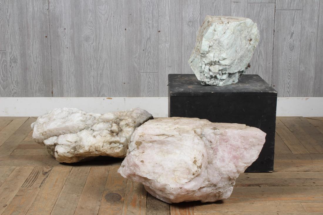 Lot of 3 Snow Quartz Mineral Specimens (1 of 4)