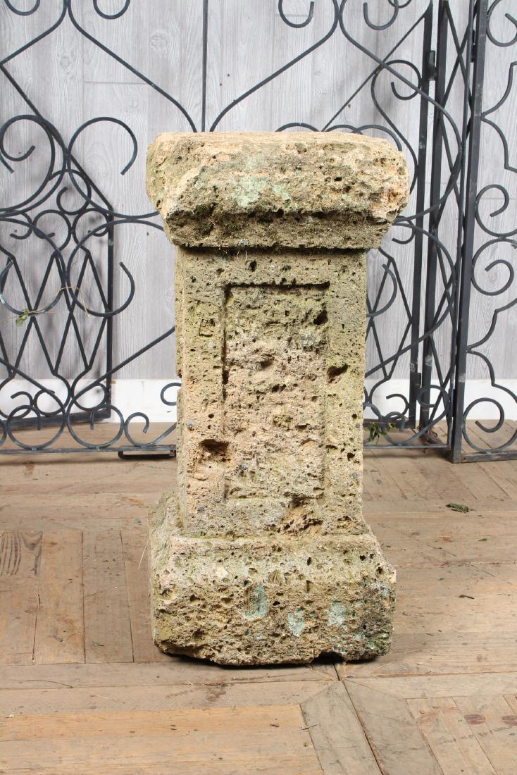 Carved Tufa Pedestal (1 of 5)