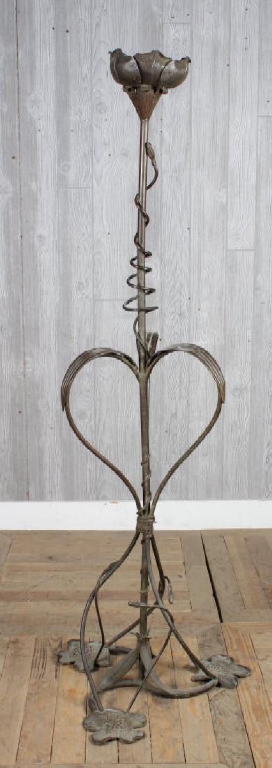 Art Nouveau Copper Torchiere (1 of 5)