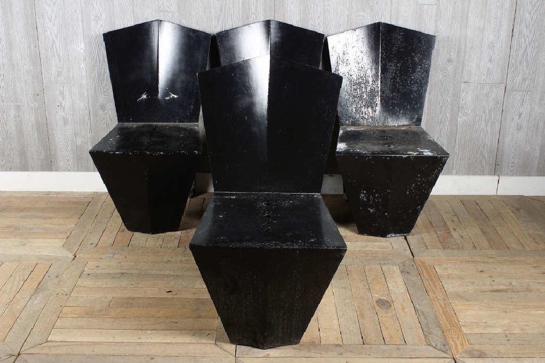 4 Modernist Metal Garden Chairs (1 of 5)
