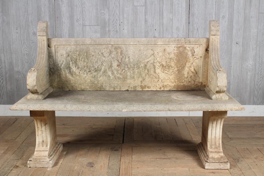 Carved Marble Bench (1 of 4)