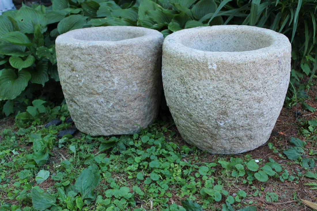 Pair Carved Granite Jardinieres (1 of 5)