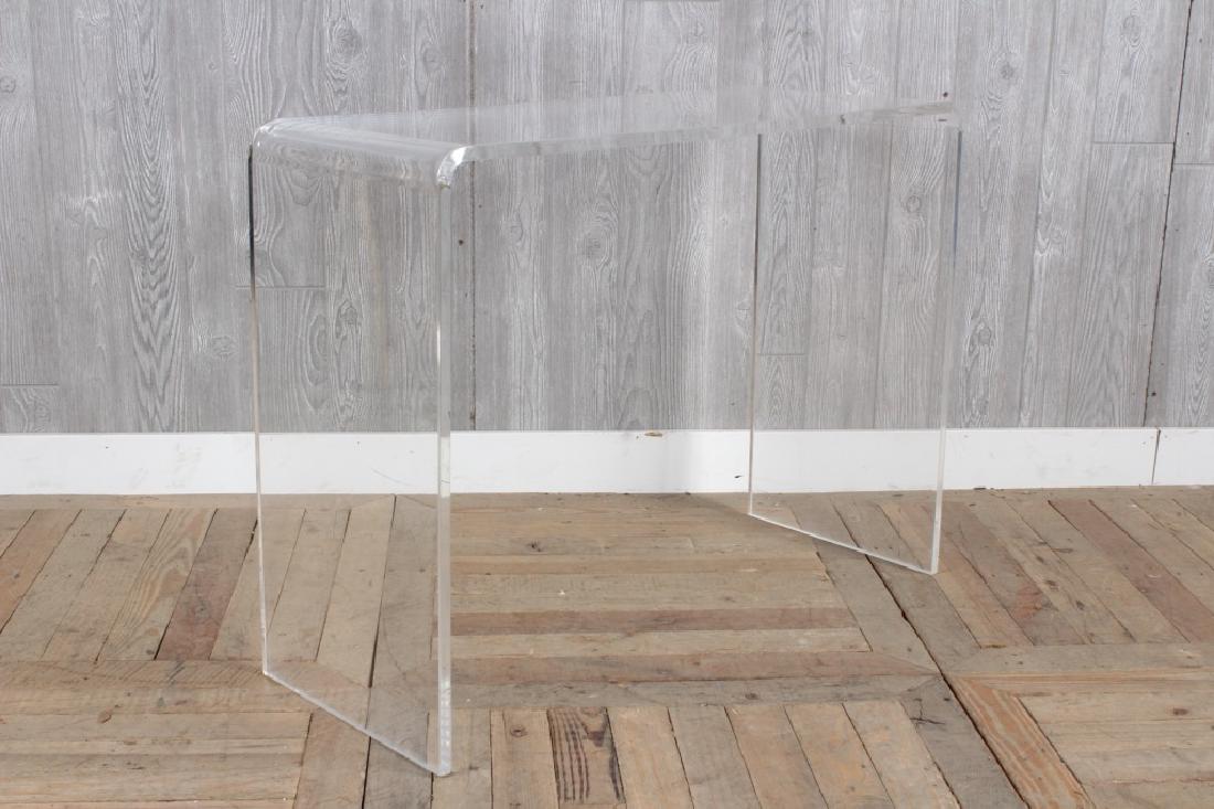 Slumped Lucite Console Table (1 of 3)