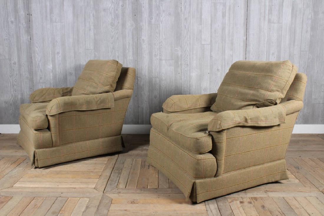 Pair Labeled Baker Wool Upholstered Armchairs (1 of 5)