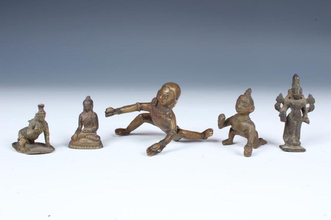 5 Asian Bronze Buddhistic Deities (1 of 4)