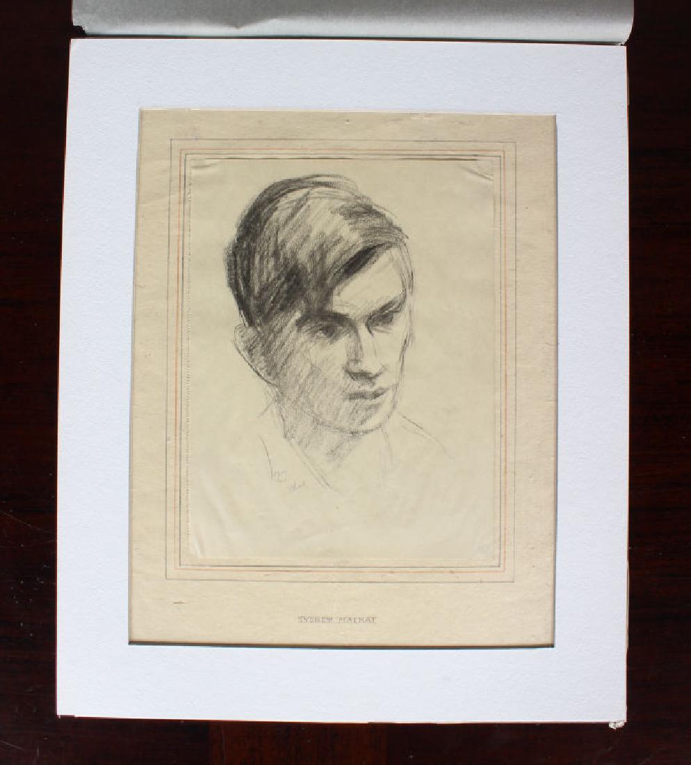 Julius Bloch Portrait Drawing of Sydney Machat (1 of 5)