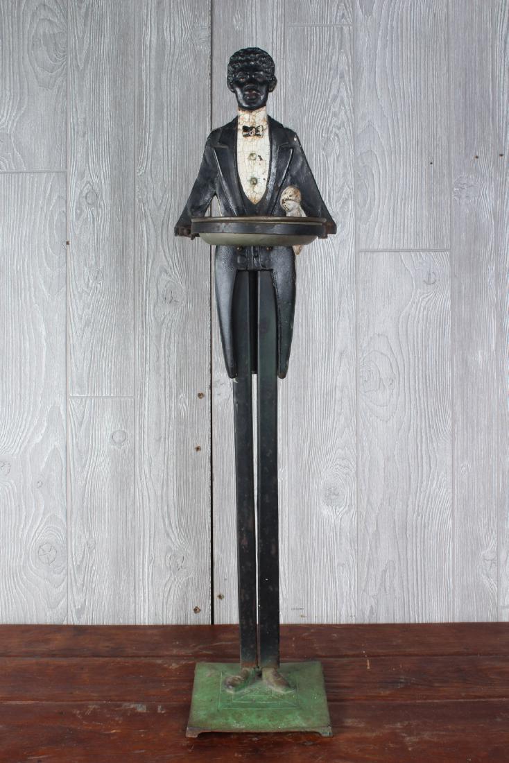 Black Americana Butler Smoking Stand: Black Americana Butler Smoking Stand. Size: 35" x 7.5" x 8.5"