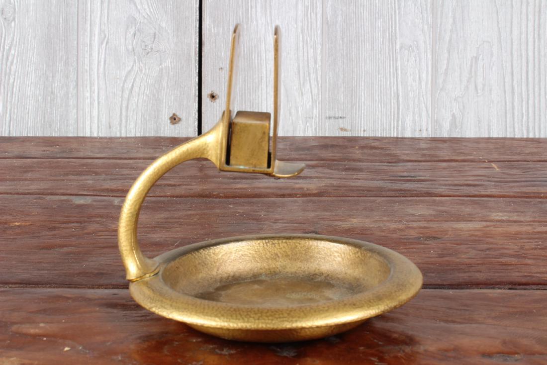 Tiffany Studios Gilt Bronze Ashtray: Tiffany Studios Ashtray. Size: 5.5" x 5.5" x 5.5"